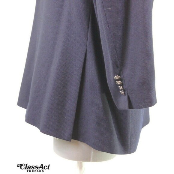 Joseph Abboud  Wool Blazer Sport Coat Blue Metal Buttons 52R - Picture 2 of 8